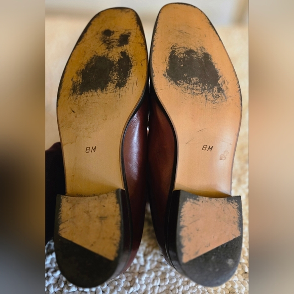 Enzo Angiolini Brown Leather Slip On Loafers - Picture 4 of 11